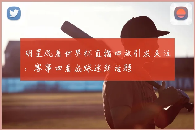 明星观看世界杯直播回放引发关注,赛事回看成球迷新话题